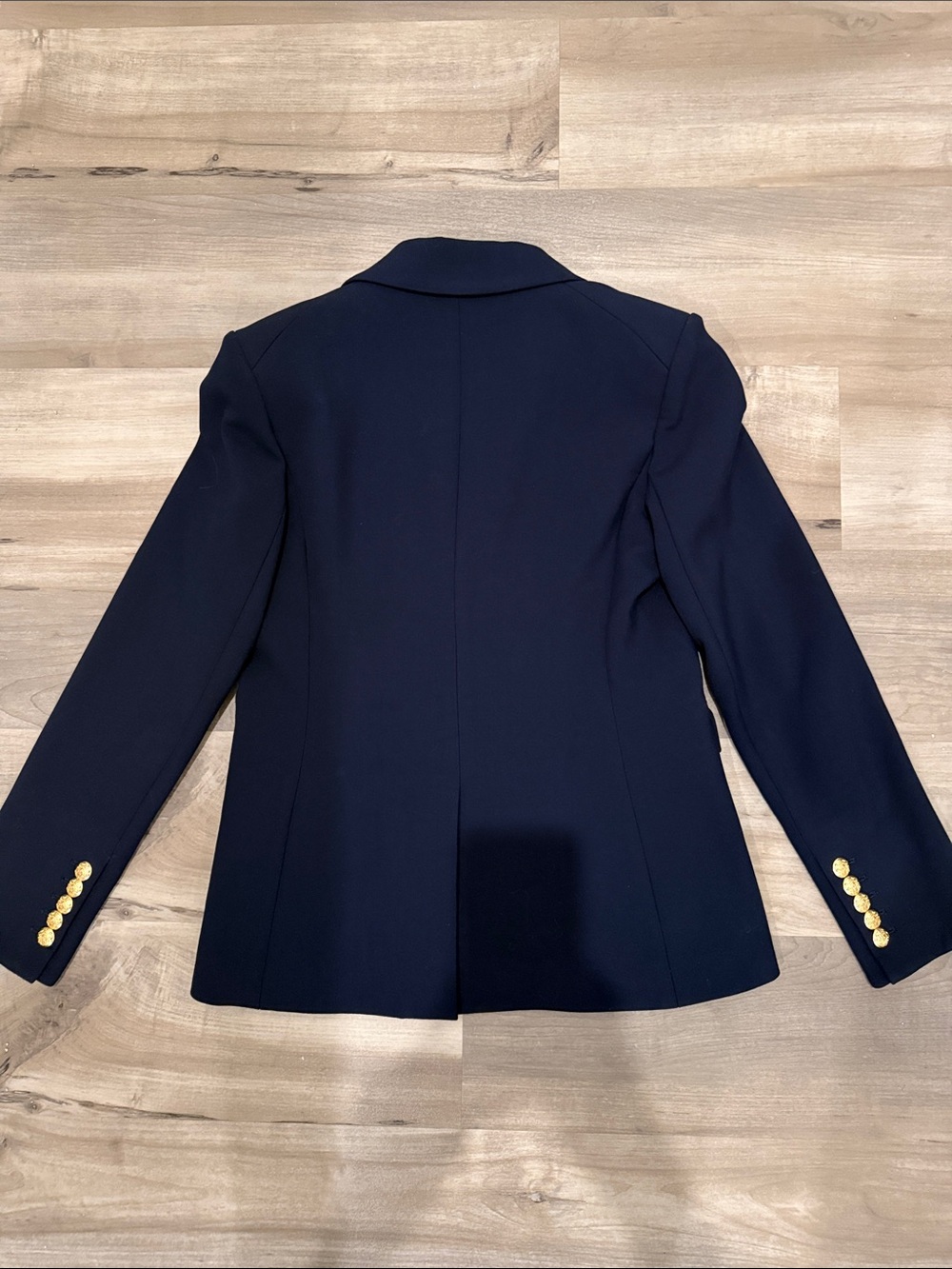 Veronica Beard Navy Double-Breasted Miller Dickey Blazer with Gold-Tone Buttons - Picture 7 of 7